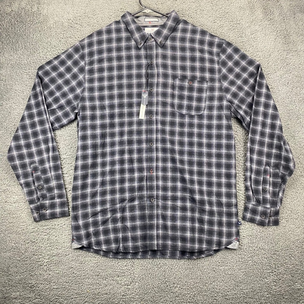 MBX Long Sleeve Flannel‎ Shirt Sueded Cotton Plaid Button Up Casual